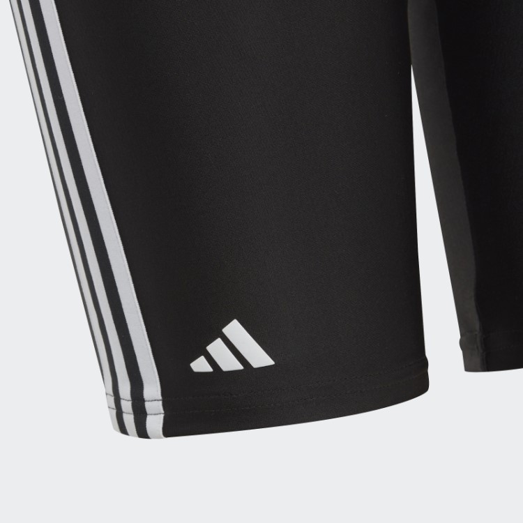 Adidas Black Classic 3 Stripes Swim Jammers