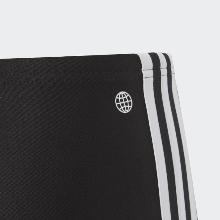 Adidas Black Classic 3 Stripes Swim Jammers