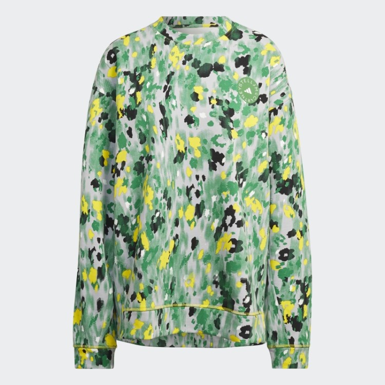 Adidas By Stella Mccartney Moletom Com Estampa Floral Branco Quente