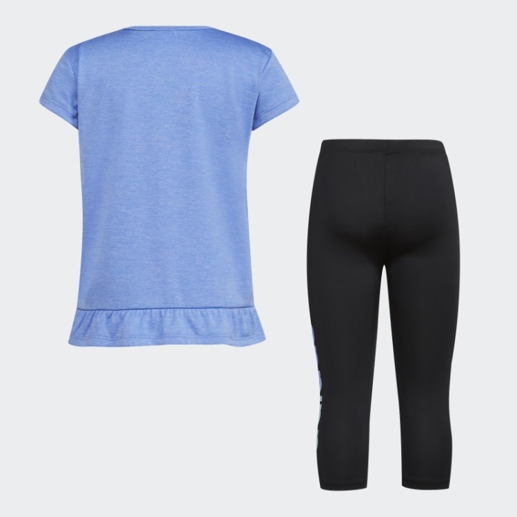 Conjunto Justo Azul Adidas Mel Tee Capri
