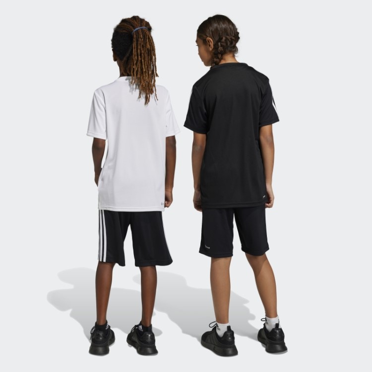 Bermuda Regular Preta Com As Três Listras Aeroready E Trem Essencial Adidas