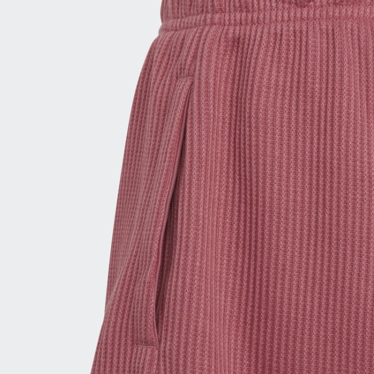 Bermuda Soltinha De Malha Waffle Rosa Adidas