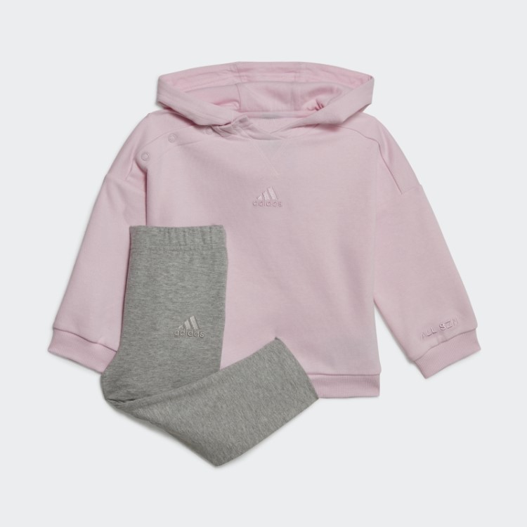 Adidas Agasalho De Moletom Rosa Com Capuz