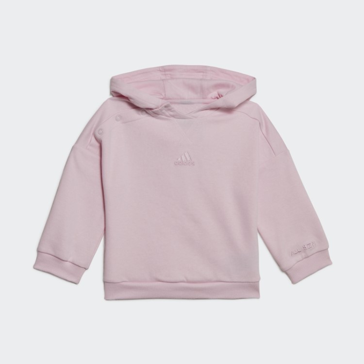 Adidas Agasalho De Moletom Rosa Com Capuz