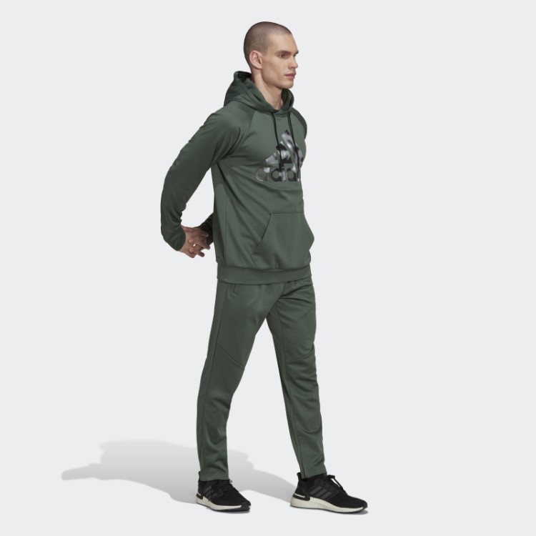 Moletom Com Capuz Verde Adidas Aeroready Game And Go Camo Logo