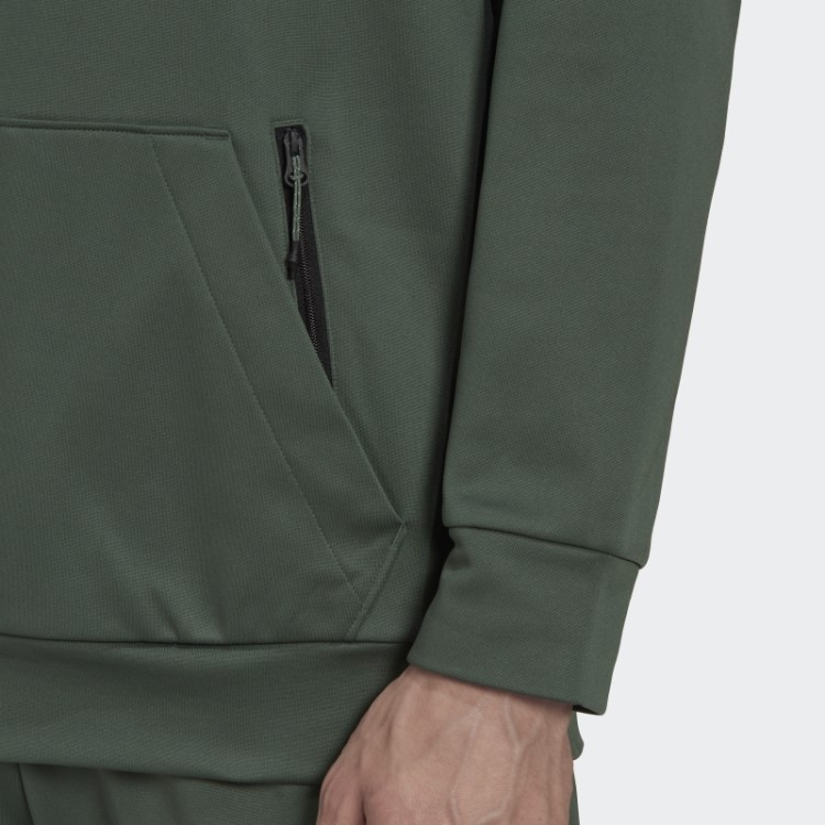 Moletom Com Capuz Verde Adidas Aeroready Game And Go Camo Logo