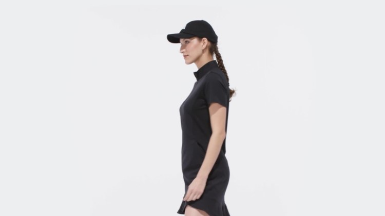 Vestido De Babados Adidas Preto