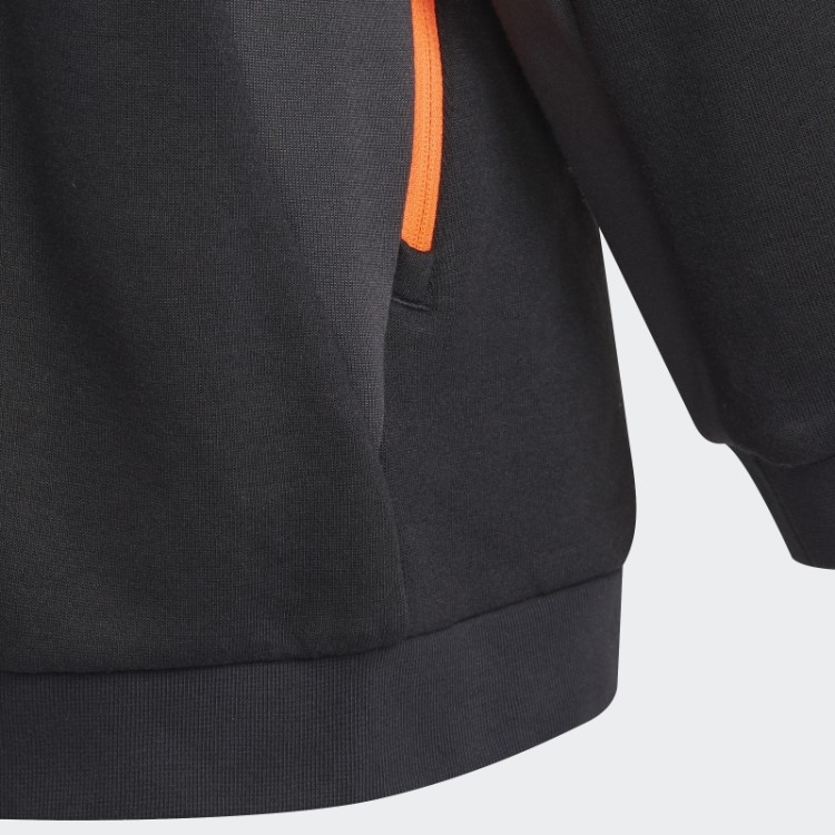 Xfg Bolso Com Zíper Blusa Solta Adidas Preto