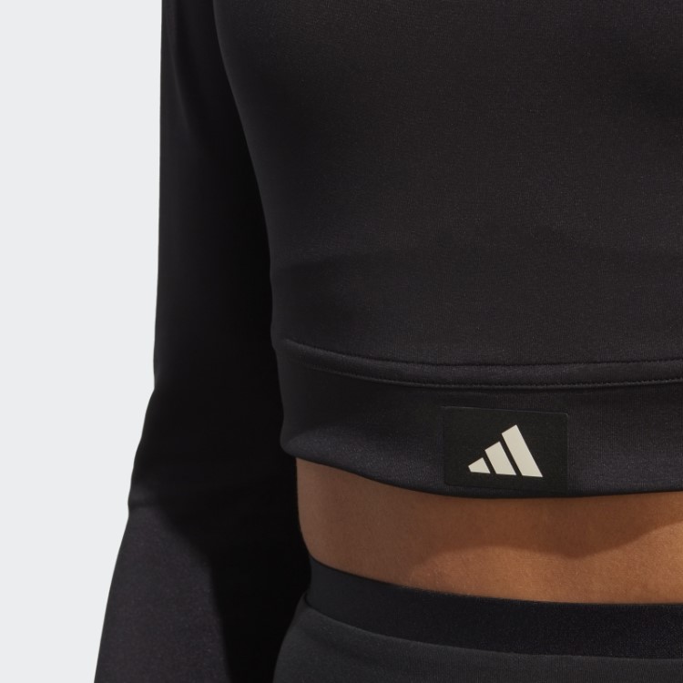 Camiseta Preta Manga Longa Adidas Sports Club
