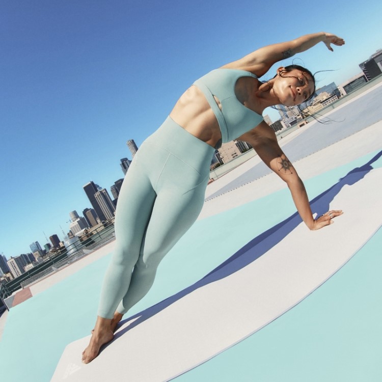 Leggings Yoga Studio Luxe 7/8 Verde Prata Adidas