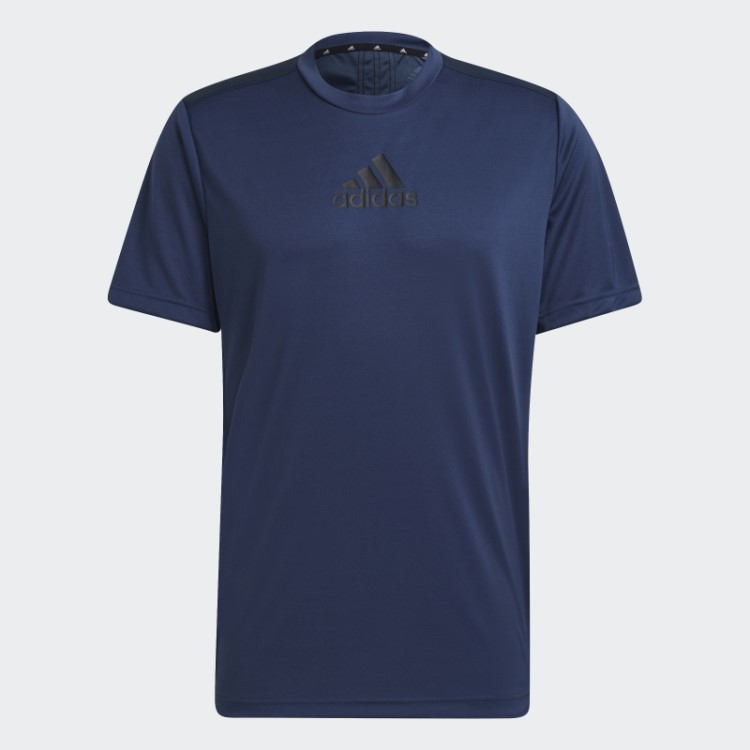 Azul Marinho Projetado Para Mover A Camiseta Esportiva Com As Três Listras Adidas