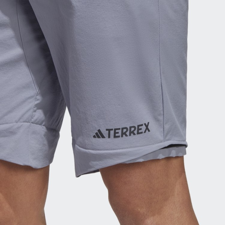 Adidas Terrex Utilitas Calça De Caminhada Com Zíper Prata Violeta