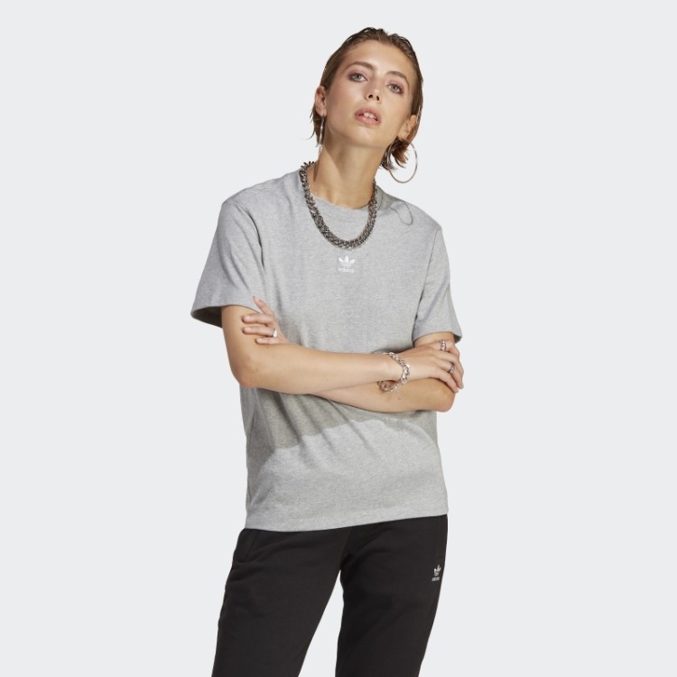 Camiseta Regular Adicolor Essentials Cinza Médio Adidas