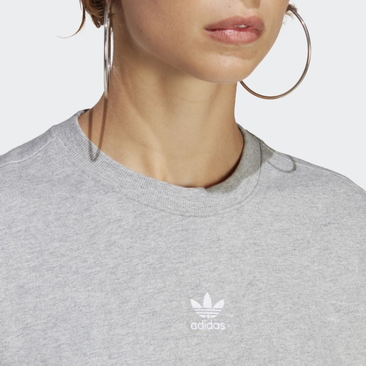 Camiseta Regular Adicolor Essentials Cinza Médio Adidas