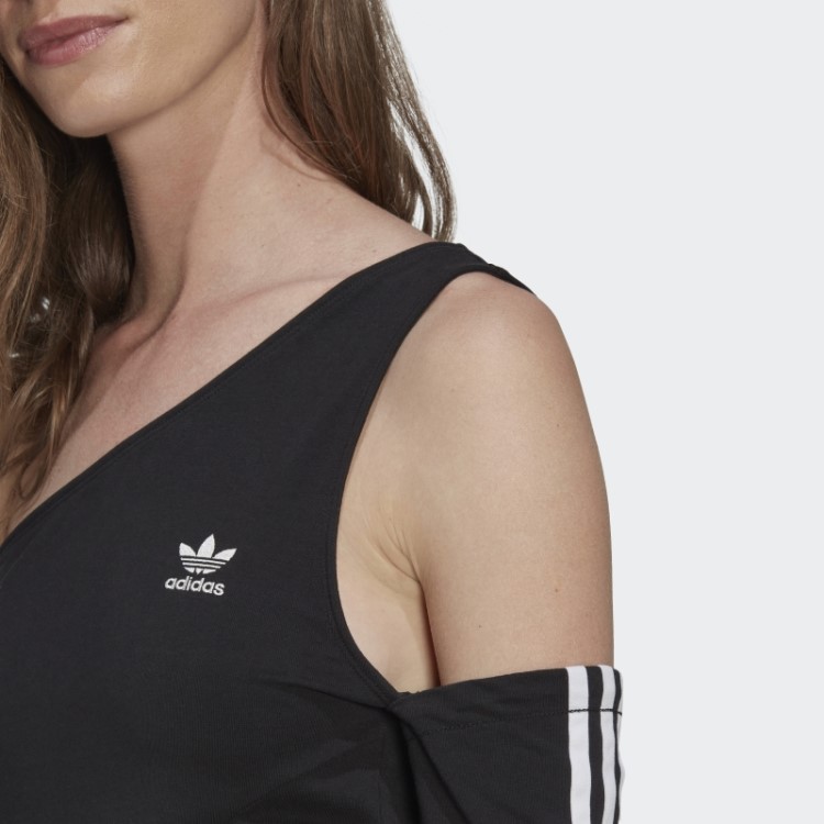 Adicolor Vestido Trefoil Manga Longa Adidas Preto