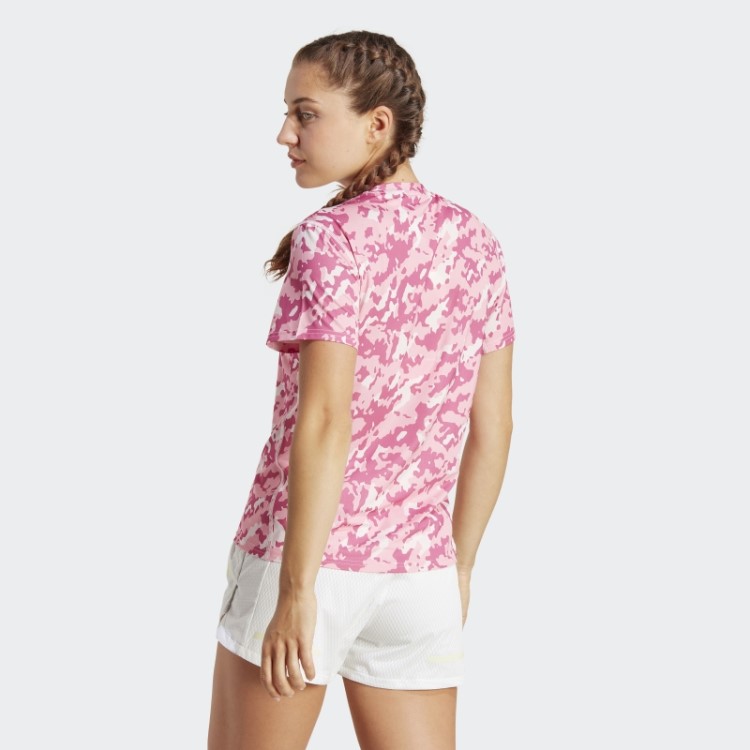 Tenha A Camiseta De Corrida Camuflada The Run Rosa Adidas