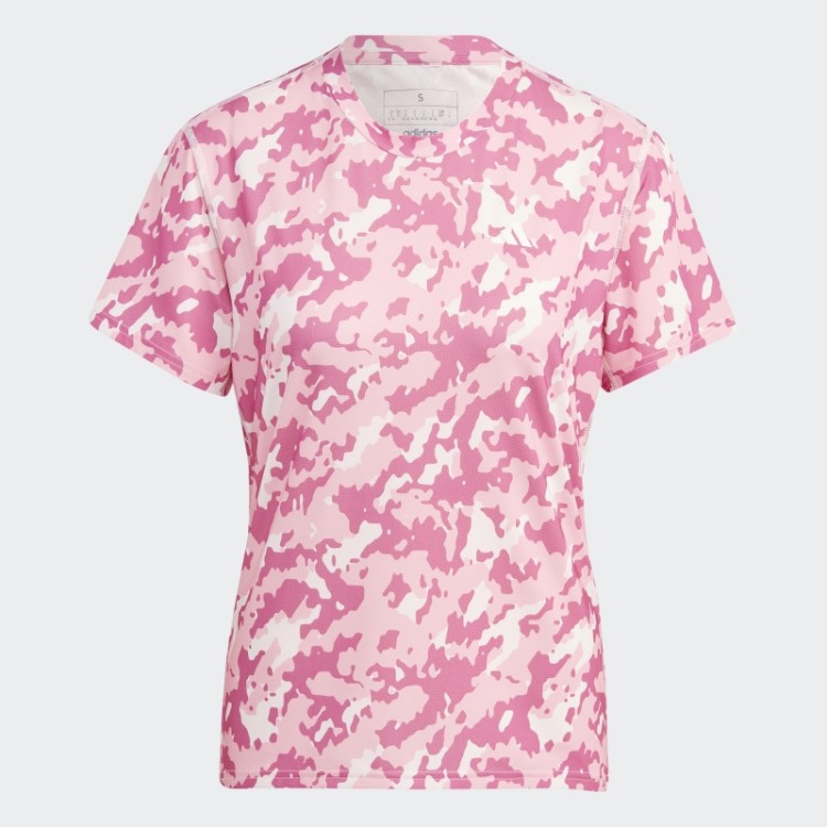 Tenha A Camiseta De Corrida Camuflada The Run Rosa Adidas