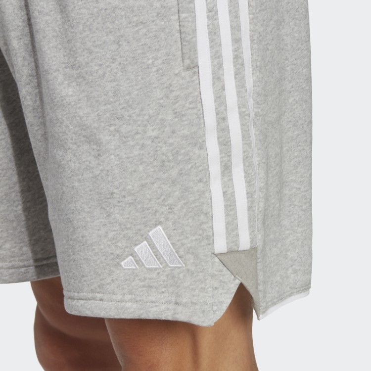 Bermuda De Moletom Adidas Tiro 23 League Cinza Médio