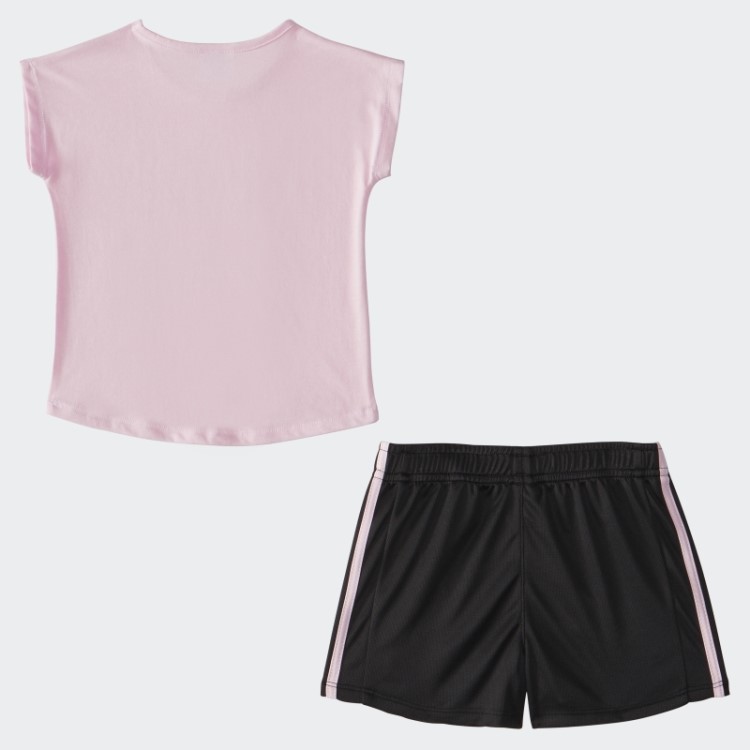Conjunto Curto De Malha Rosa Ig Gphic Adidas