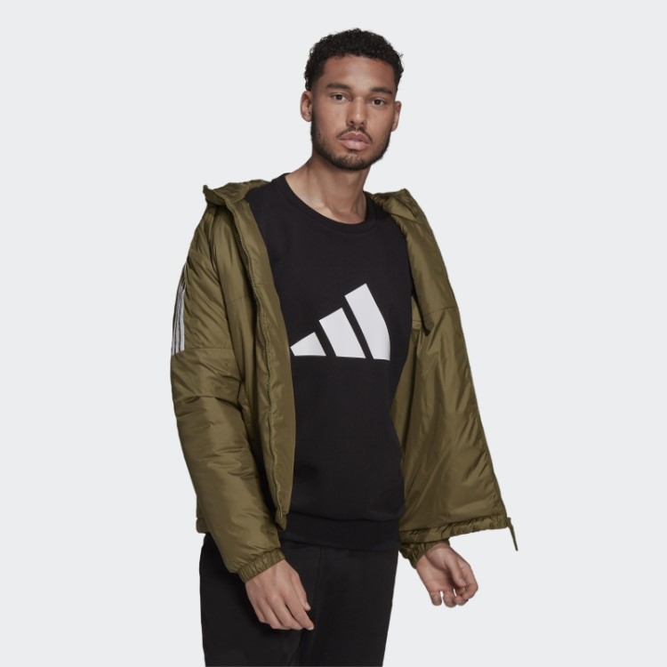 Jaqueta Com Capuz Isolada Adidas Essentials Oliva