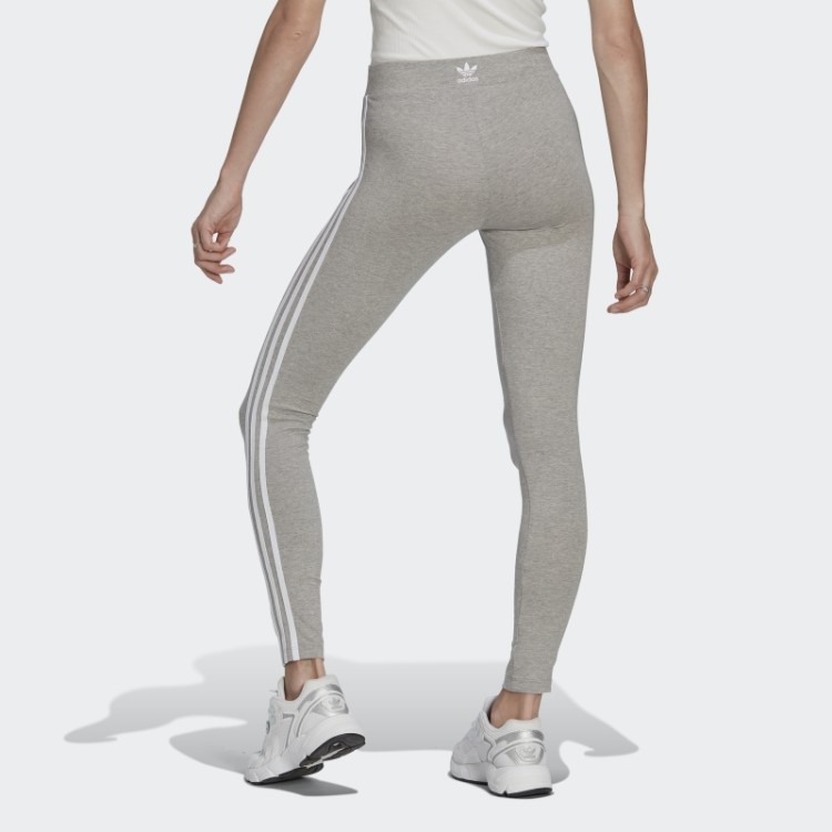 Legging Com As Três Listras Adicolor Classics Cinza Médio Adidas