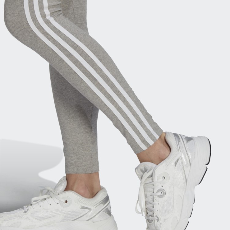 Legging Com As Três Listras Adicolor Classics Cinza Médio Adidas