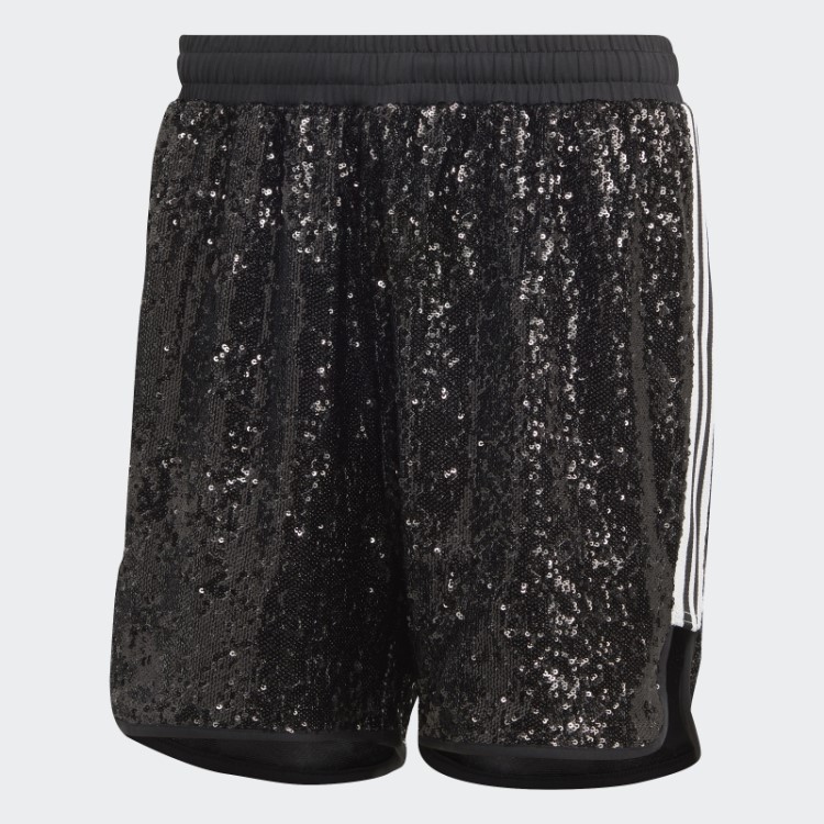 Bermuda Preta De Lantejoulas Adidas