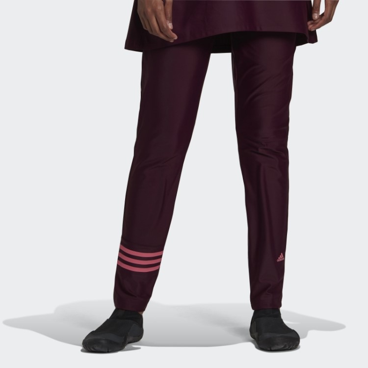 Calça De Banho Com As Três Listras Marrom Adidas