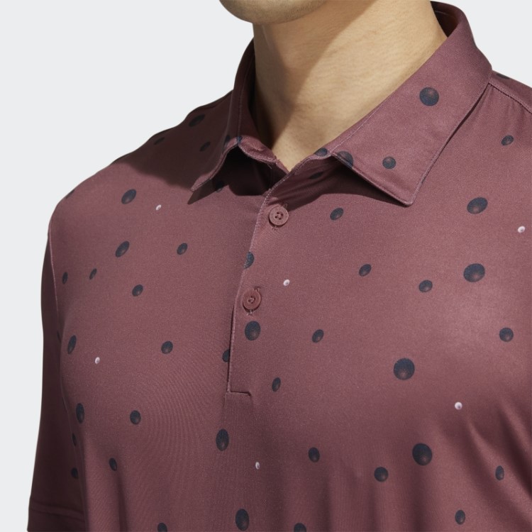Camisa Polo Com Estampa Allover Ultimate365 Adidas Borgonha