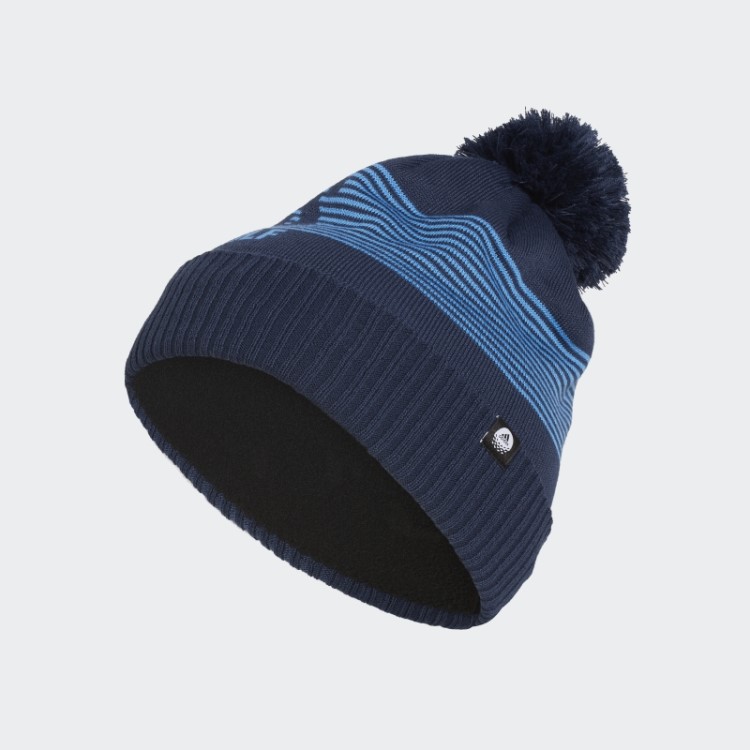 Gorro Adidas Golf Com Pompom Azul Marinho