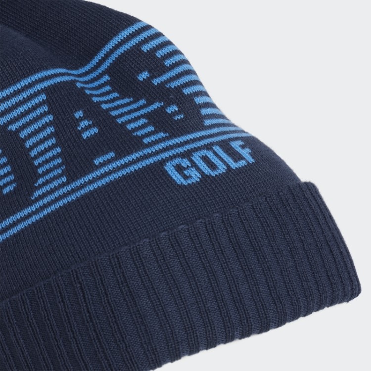 Gorro Adidas Golf Com Pompom Azul Marinho