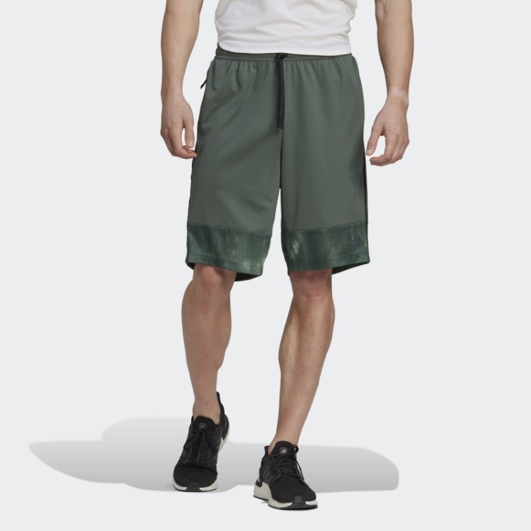 Short De Treino Adidas Aeroready Com Estampa De Giz De óxido Verde