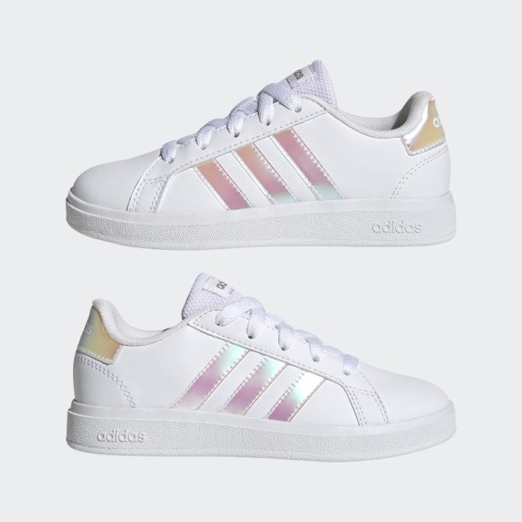 Grand Court Estilo De Vida Tênis De Renda Adidas Branco
