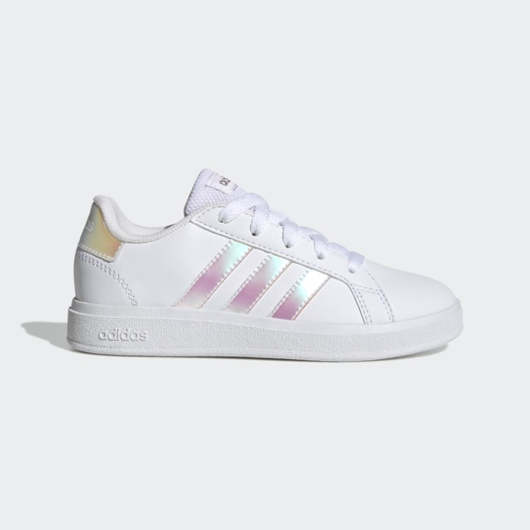 Adidas Grand Court Estilo De Vida Tênis De Renda Branco