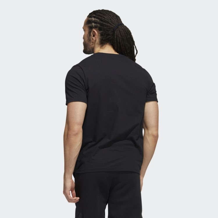 Camiseta Preta Com Estampa De Logo Los Angeles Adidas