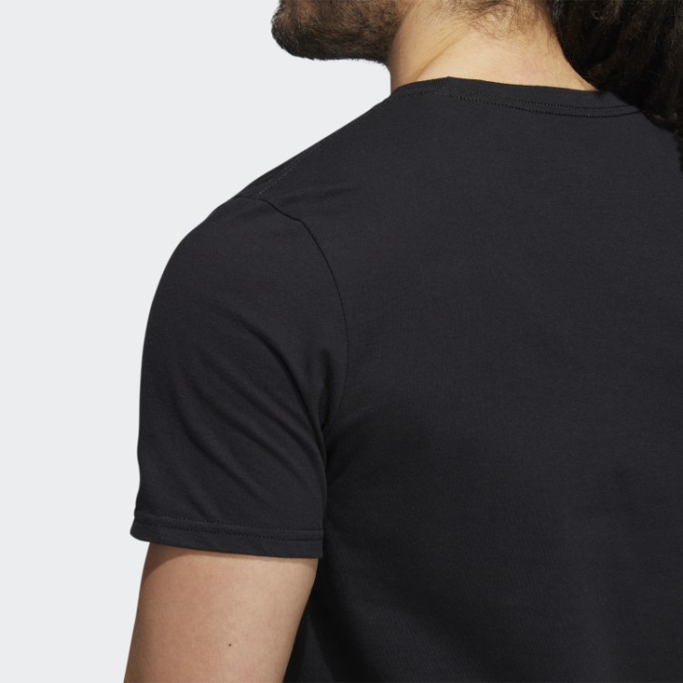 Camiseta Preta Com Estampa De Logo Los Angeles Adidas