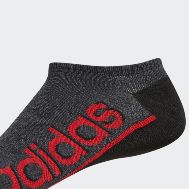 Meias Pretas Adidas Superlite Linear 3 No-show 6 Pares