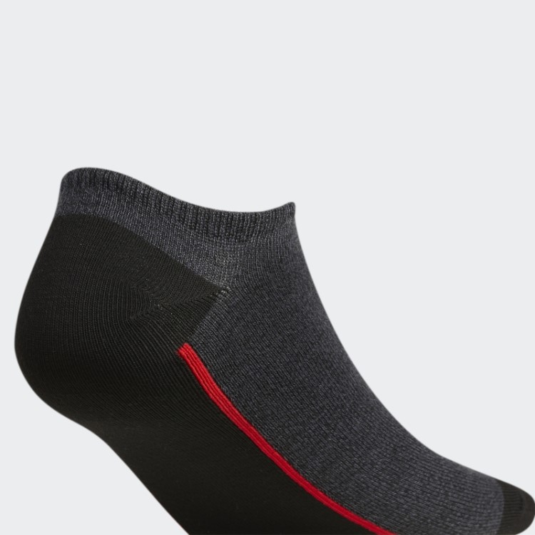 Meias Pretas Adidas Superlite Linear 3 No-show 6 Pares