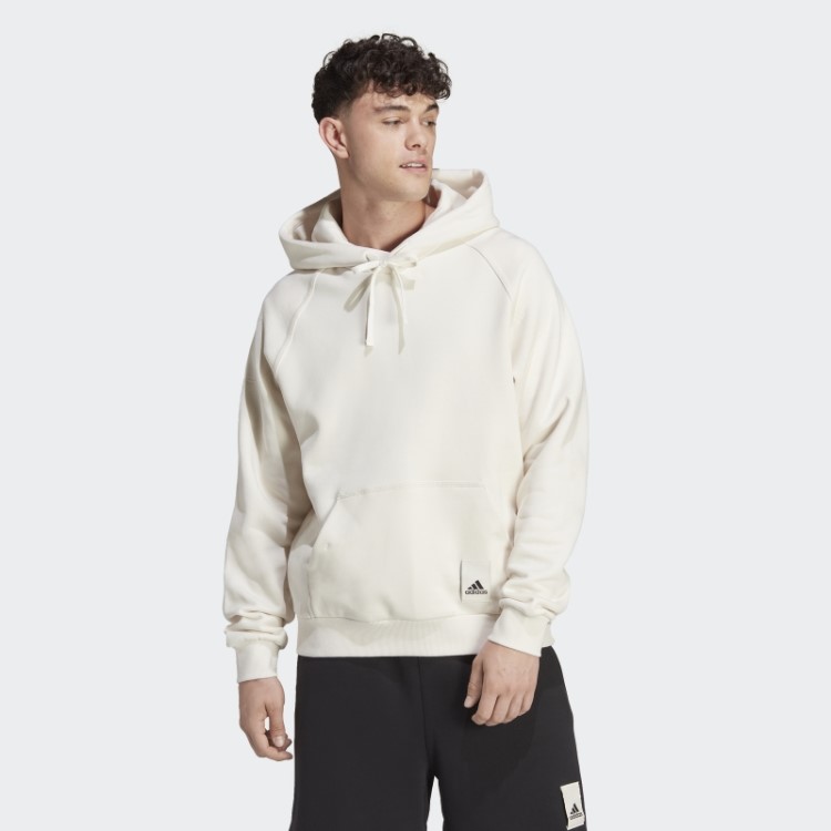Moletom Com Capuz Branco Adidas Lounge