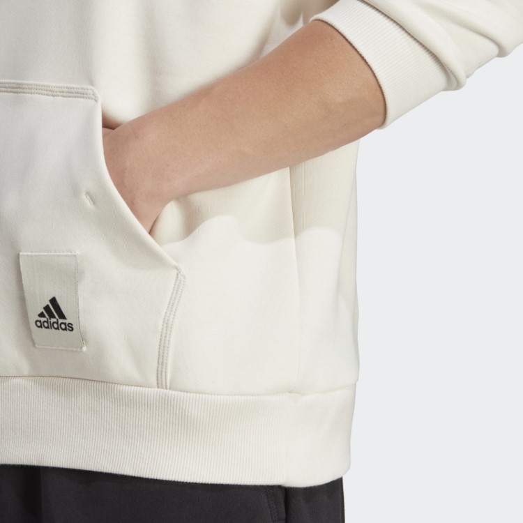 Moletom Com Capuz Branco Adidas Lounge