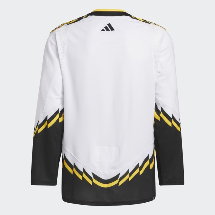 Camisa Retrô Autêntica Bruins Com Marca Retrô Branca Adidas