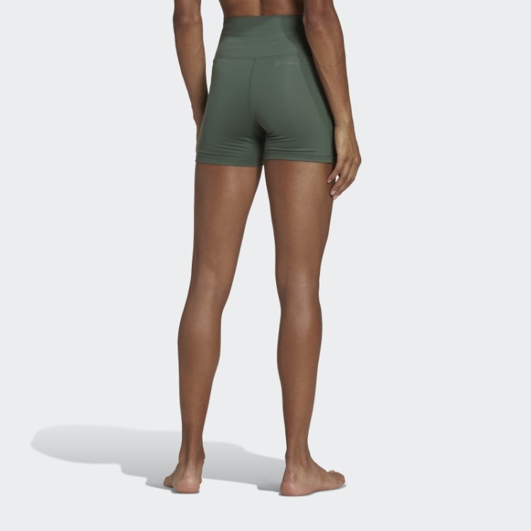 Leggings Curtas De Cintura Alta Essenciais Para Ioga Adidas Verde
