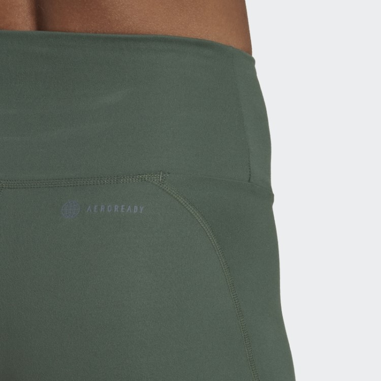 Leggings Curtas De Cintura Alta Essenciais Para Ioga Adidas Verde