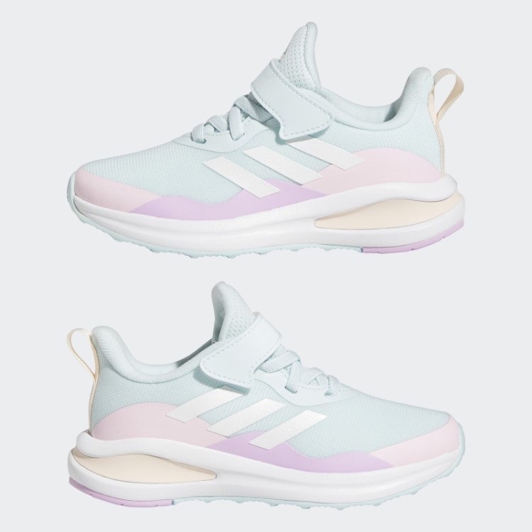 Sapato Esportivo Fortarun Com Cadarço Elástico E Tira Superior Azul Adidas