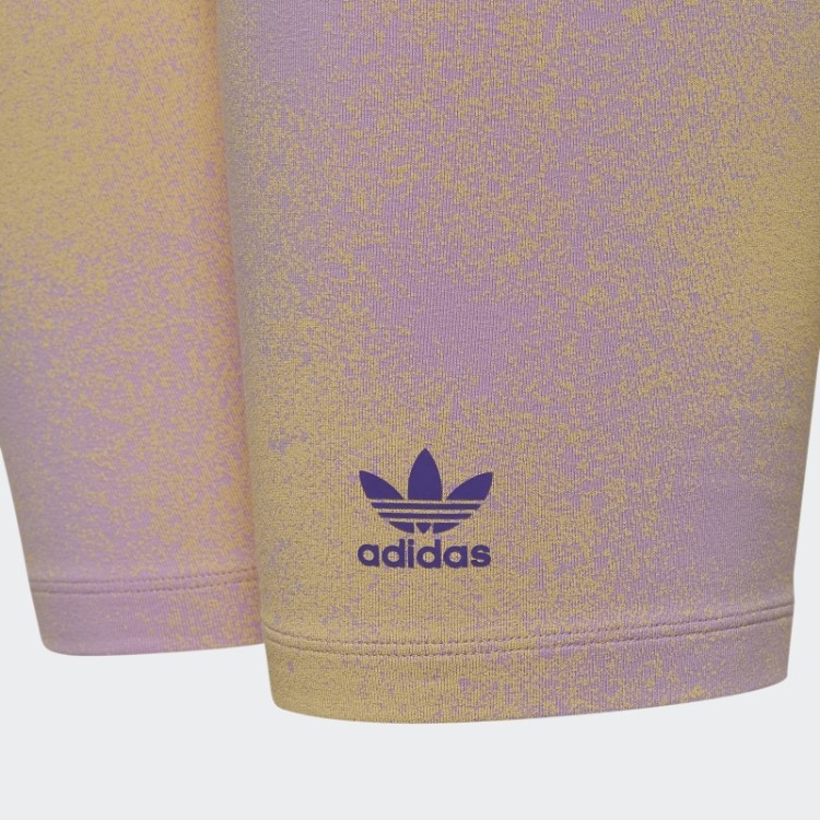 Bermuda De Ciclismo Lilás Adidas Com Estampa Gráfica