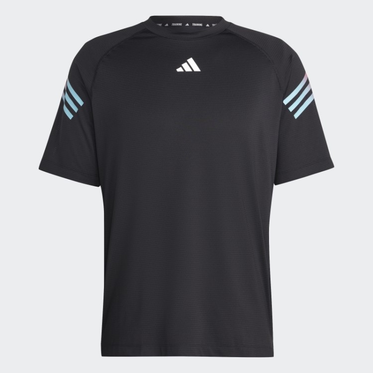 Train Icons Camiseta De Treino Com As Três Listras Preta Adidas