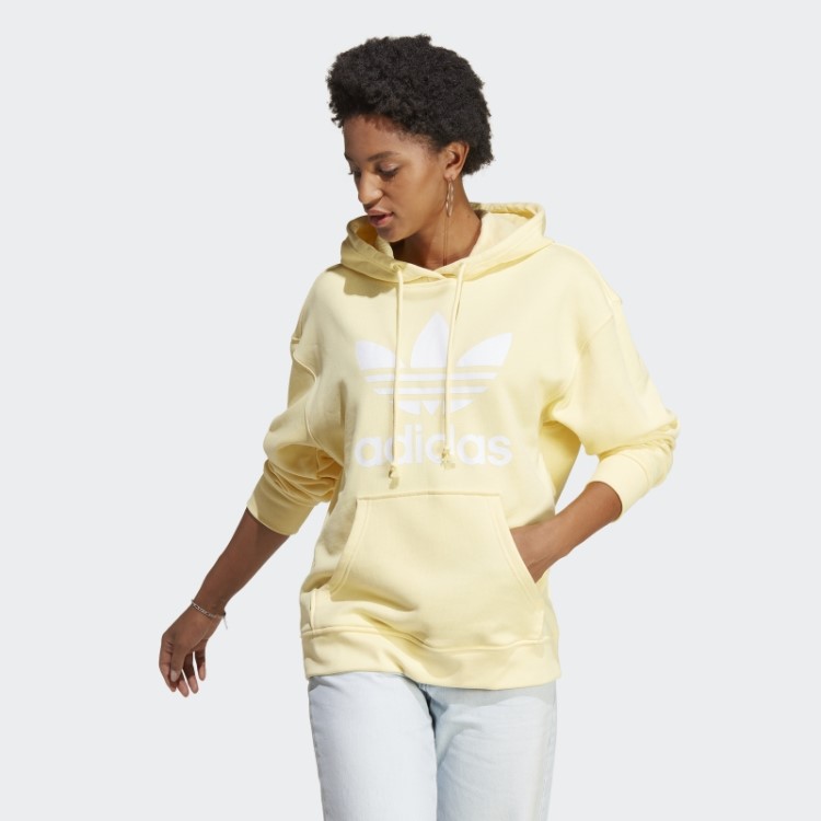 Moletom Com Capuz Amarelo Adidas