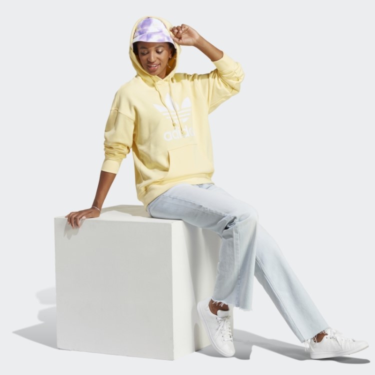 Moletom Com Capuz Amarelo Adidas