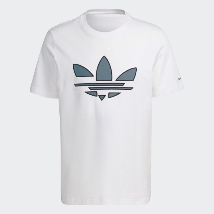 Camiseta Branca Adicolor Com Trevo Quebrado Adidas