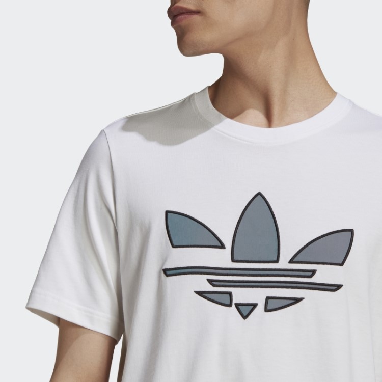 Camiseta Branca Adicolor Com Trevo Quebrado Adidas